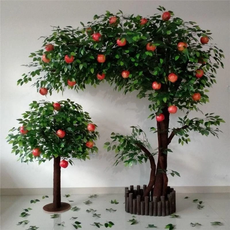

Simulation fruit tree fake tree apple orange tangerine peach pomegranate courtyard indoor and outdoor floor-standing decoration