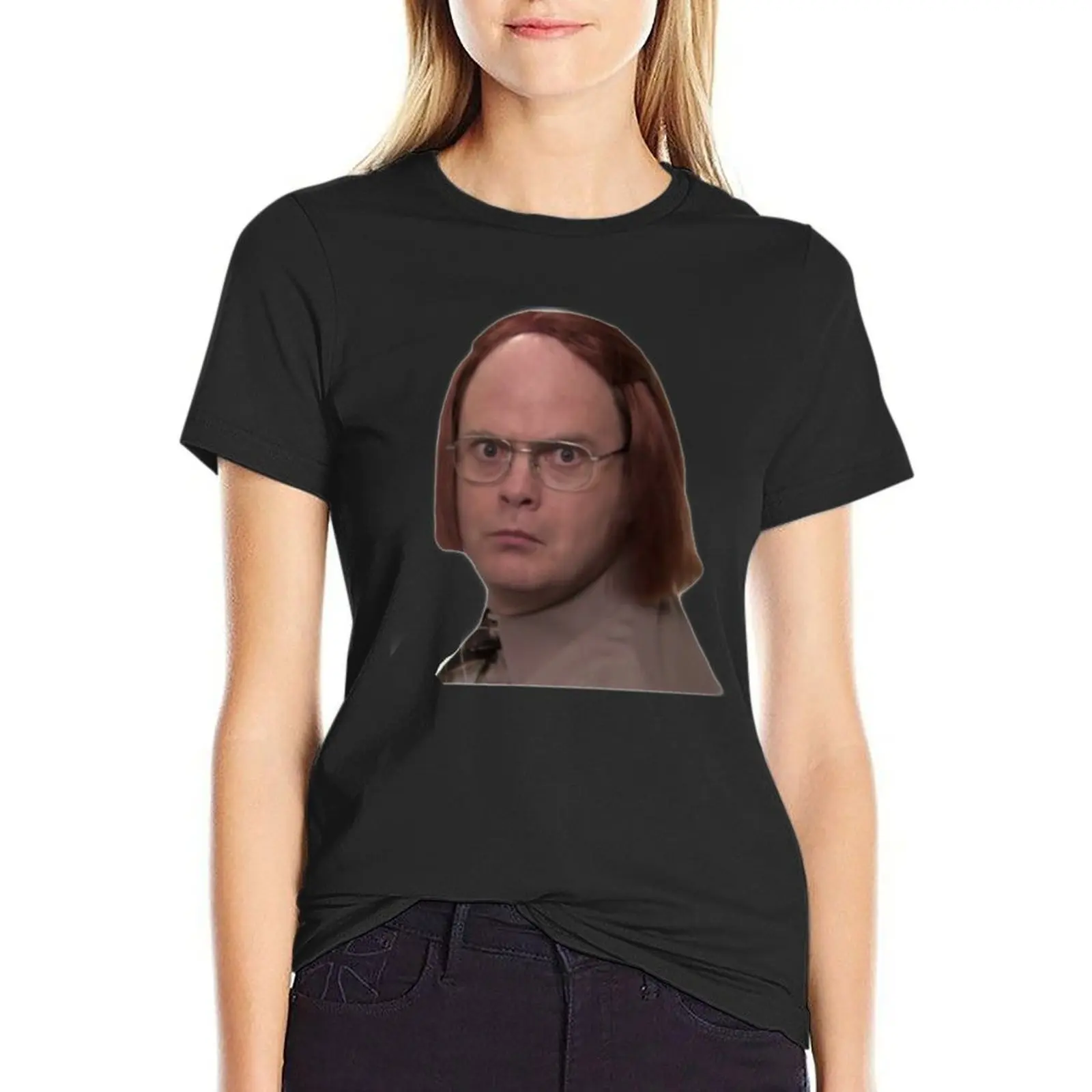 the office dwight schrute meredith wig T-Shirt Blouse graphics animal print shirt for girls t shirt dress Women