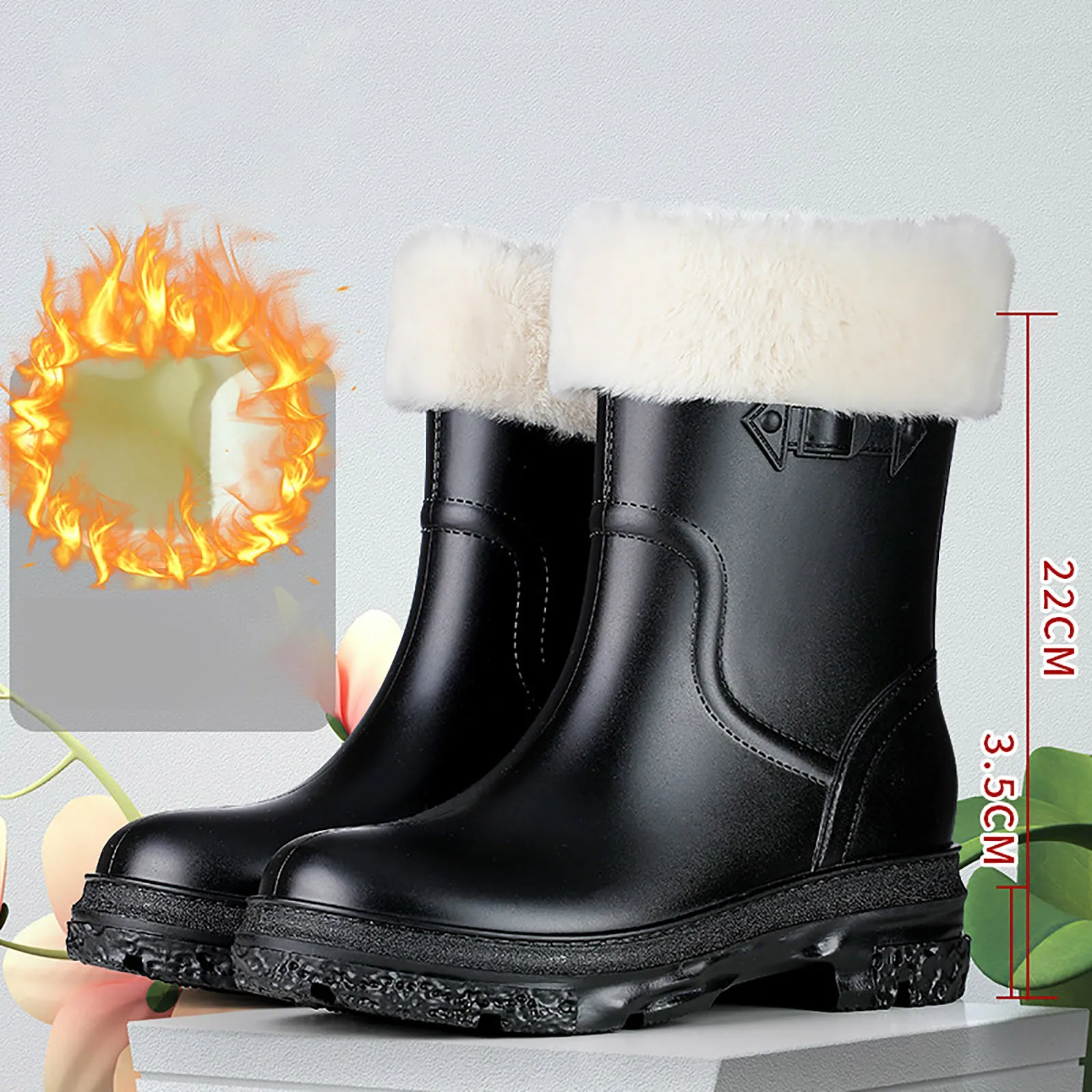 Women Rain Shoes Shoes Comfortable Light Ankle Rain Boots Frosted Outdoor Rain Boots Womens Boot