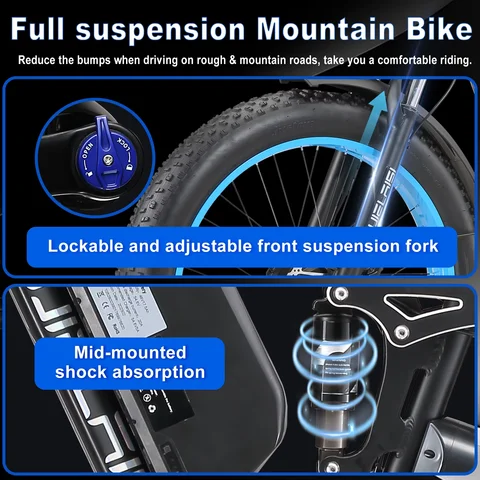 Elcykel 3000W Dubbelmotor 52V 26AH Batteri Hydraulisk Broms Vuxen Terräng Elcykel 24*4.0 Tum Fat Bike Snö Elcykel 8 best sales EU-lager fatbike - №8