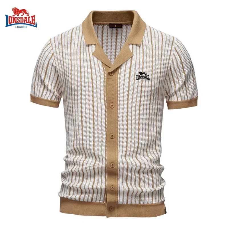 

Новая мужская высококачественная трикотажная полосатая рубашка-поло с короткими рукавами, летняя мода, повседневная, дышащая, классная футболка, топ-рубашка