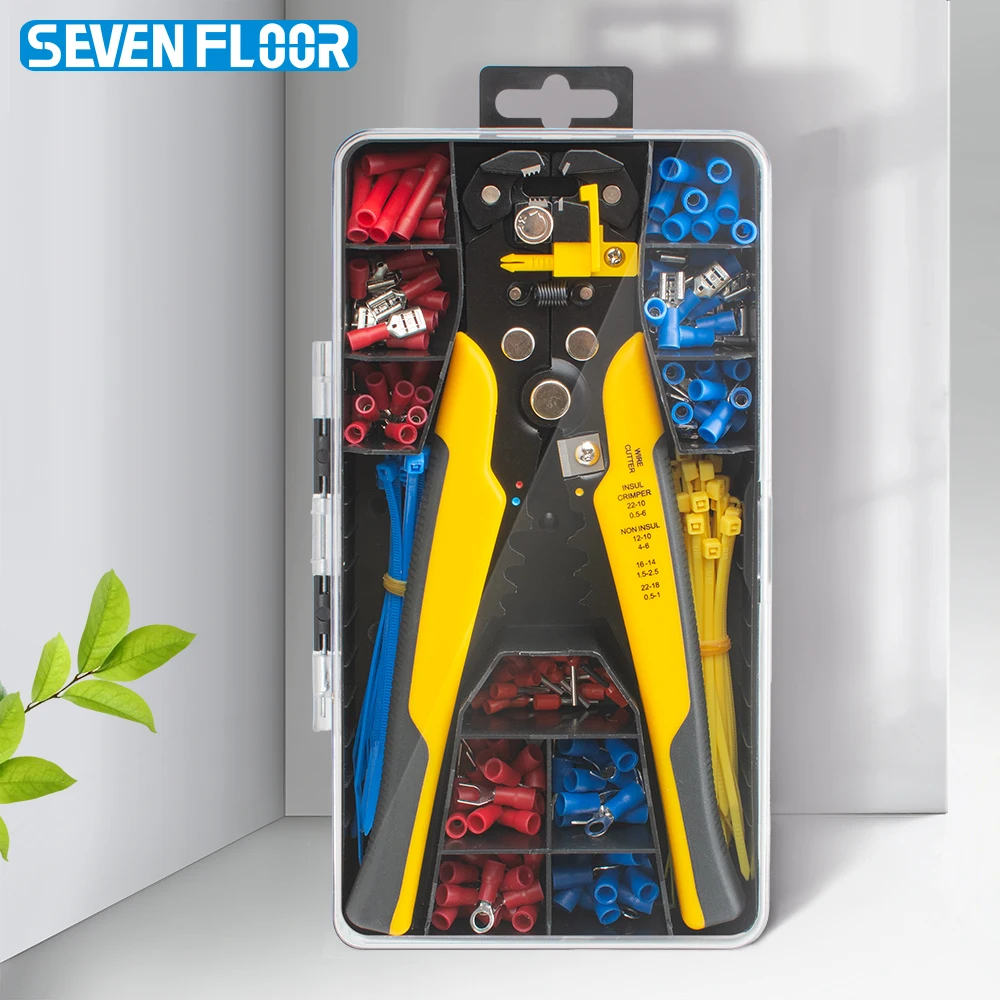 

Набор инструментов для зачистки проводов AWG 24-10, автоматические многофункциональные клещи для зачистки проводов, обжимные клещи для электриков для изолированных клемм