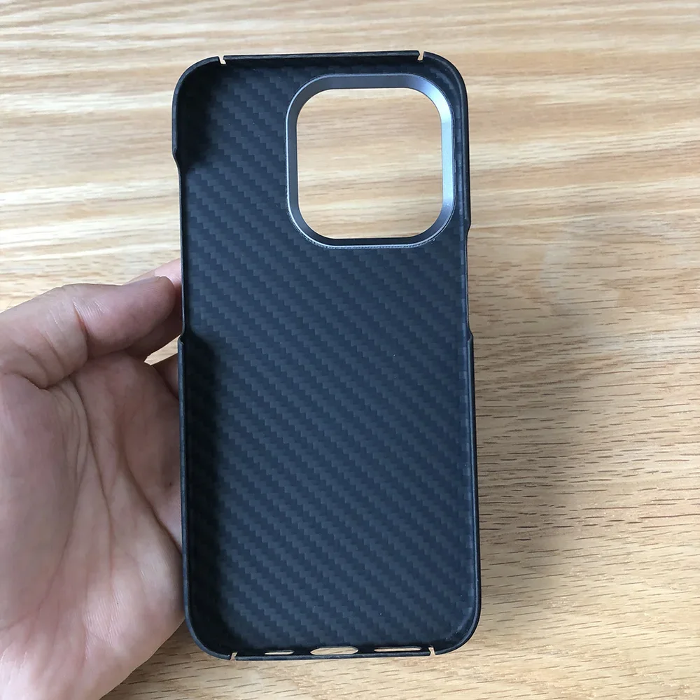 HKSN balck case fo rApple iPhone 14 Pro Kevlar Aramid Carbon Fiber Geometric lightweight Anti-Scratch Non-Slip Matte Washable 24