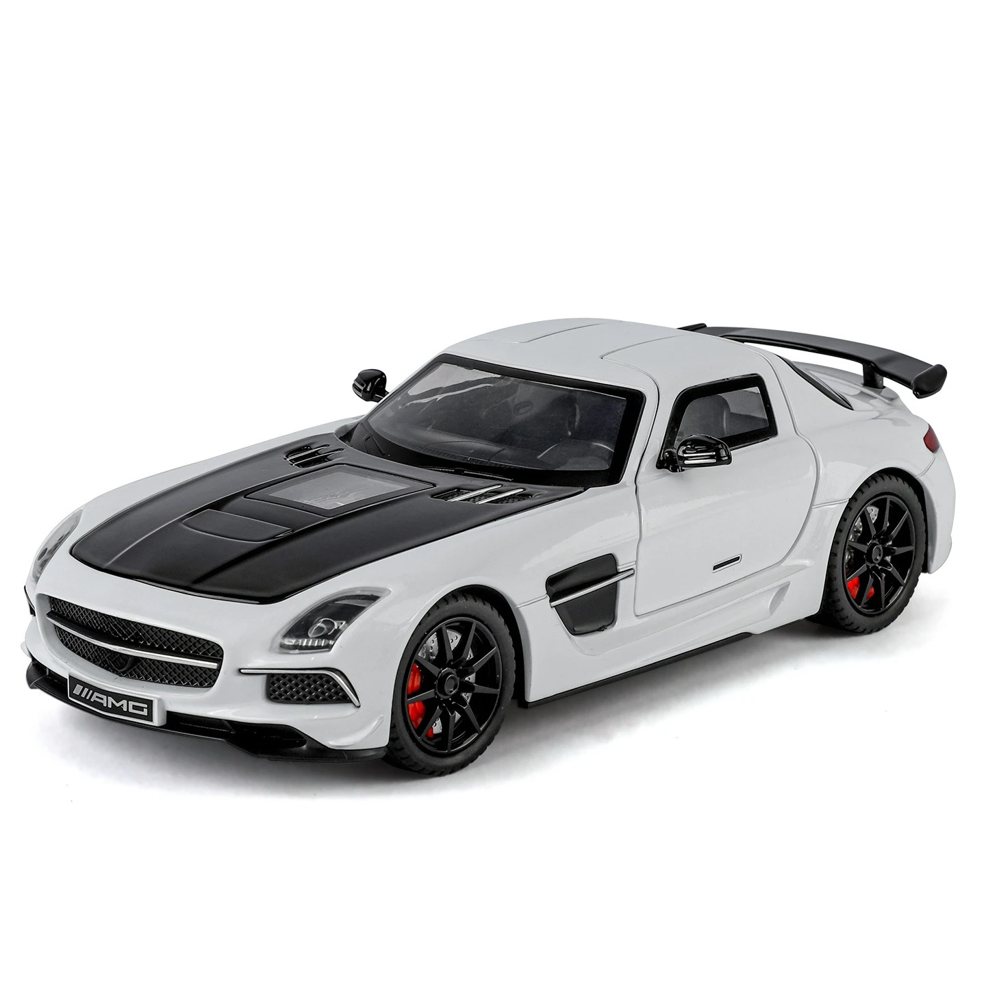 

1:24 SLS Toy Sports Car Model Diecast Alloy Simulation Models Sound Light Pull Back Vehicles Collection Kids Gifts