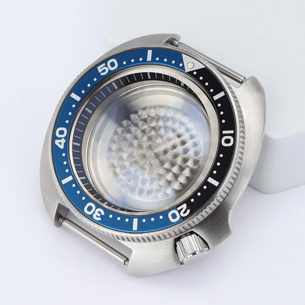 耐水性44mm腕時計ケース-シルバー-mod-tuna-6105-skx-nh35-nh36-nh38-4r-7s26ムーブメント-nh35腕時計アクセサリー-285mm文字盤対応