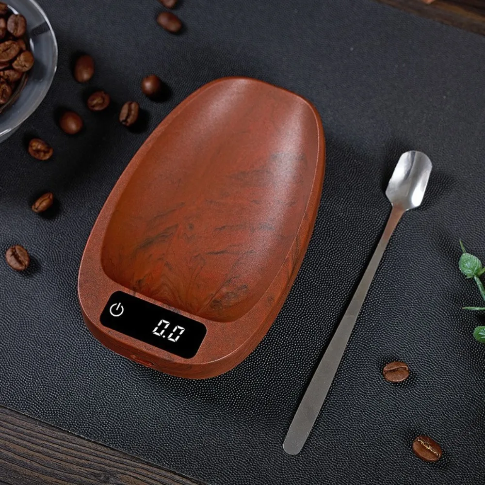 Tortoise Shell Pattern Electronic Tea Scale Touchscreen Long-lasting Battery Life Digital Scale 0.1 Gram Accuracy Plastic