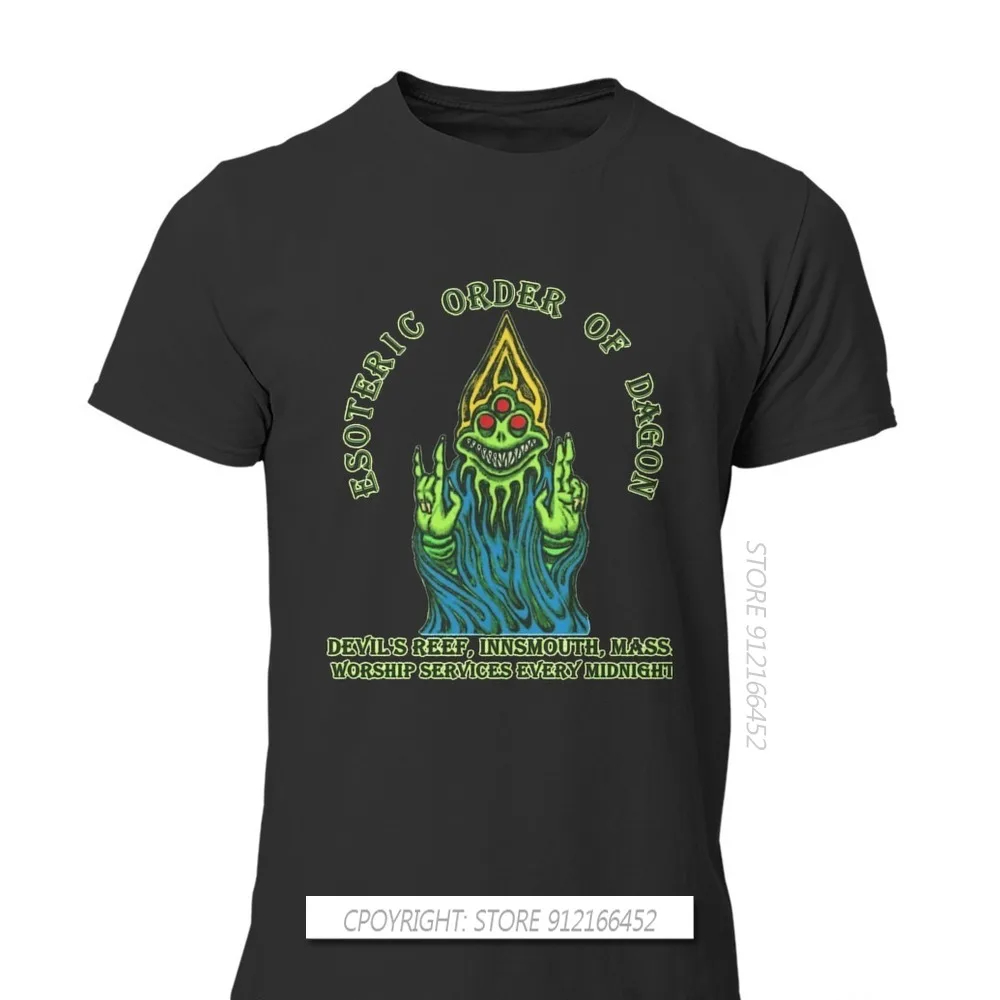 New Summer Esoteric Order Of Dagon T-Shirts Cotton Cthulhu Mythos Lovecraft Horror Great Old Ones Fashion Graphic Men Tops