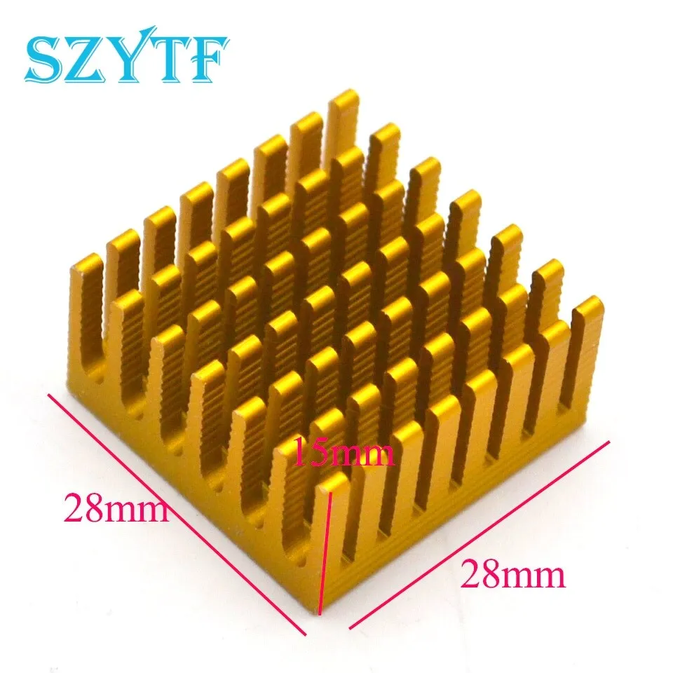 1pcs Heat sink 28*28*15MM (gold slot) high-quality radiator