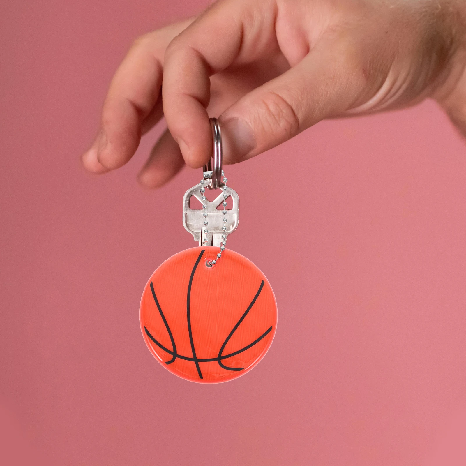 

11 Pcs Basketball Keychain Adorable Keychains Tag Bag Fluorescent Reflective Backpack Safety Tags Reflectors