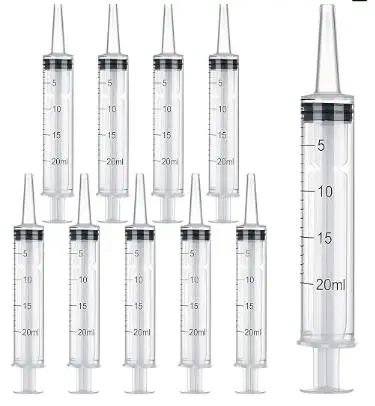 1 3 5 10 ML Disposable Syringe Disposable Plastic Nutrient Syringe Injector Slim Nutrient Syringe for Kitchen Cooking (100Pack)