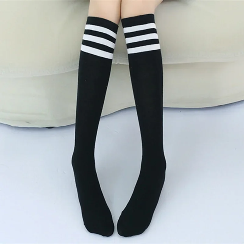 

Kids Knee High Socks Girls Boys Football Stripes Cotton Sports School White Black Socks Skate Children Baby Long Tube Leg Warm