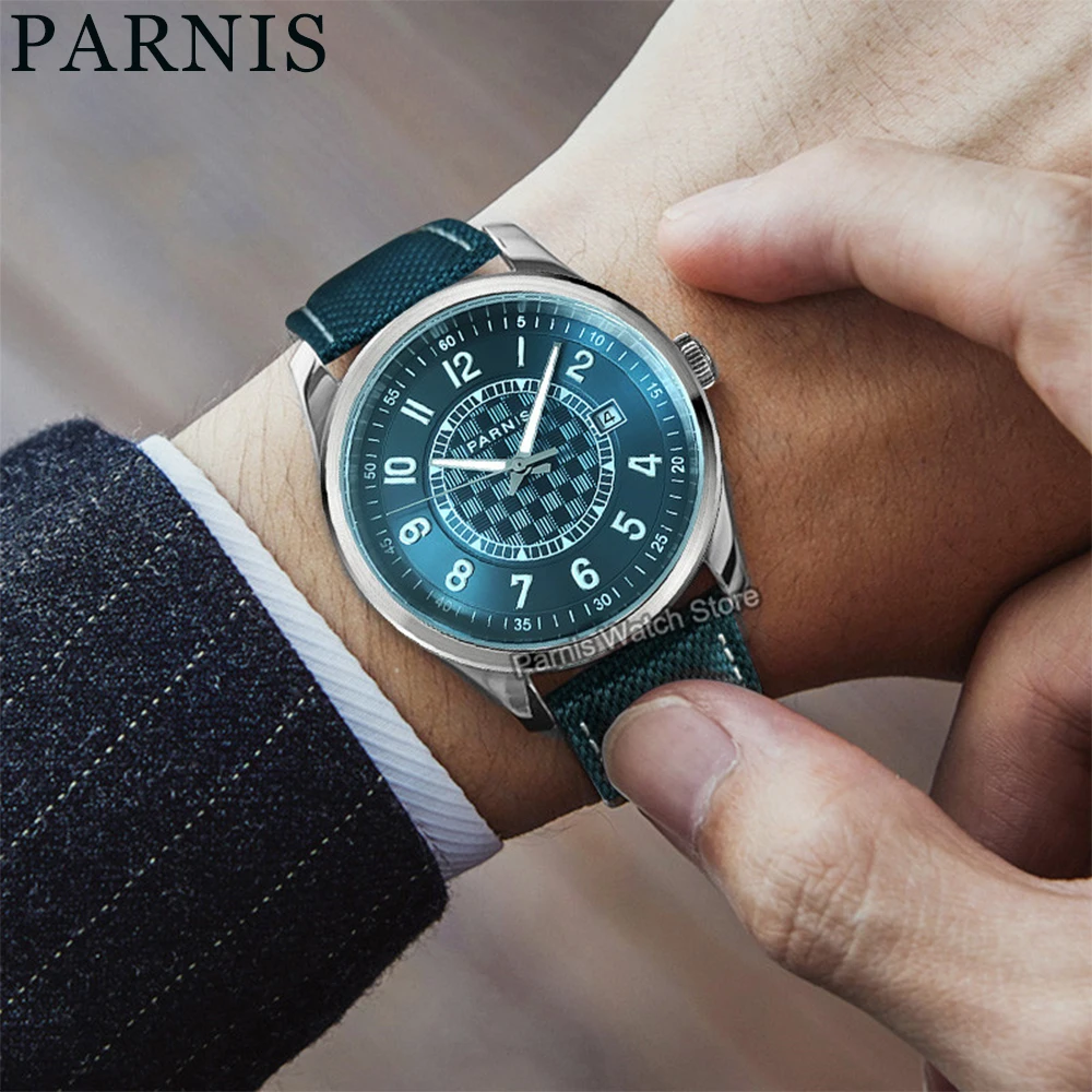 

Parnis 40mm Sapphire Crystal 5 ATM Automatic Men Boys Pilot Watch Stainless Case