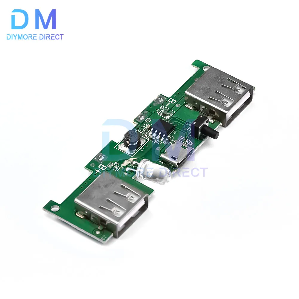 Dual USB 5V  1A 2A Micro USB Mobile Power Bank 18650 Charging Module Lithium Battery Charger Board Circuit Protection