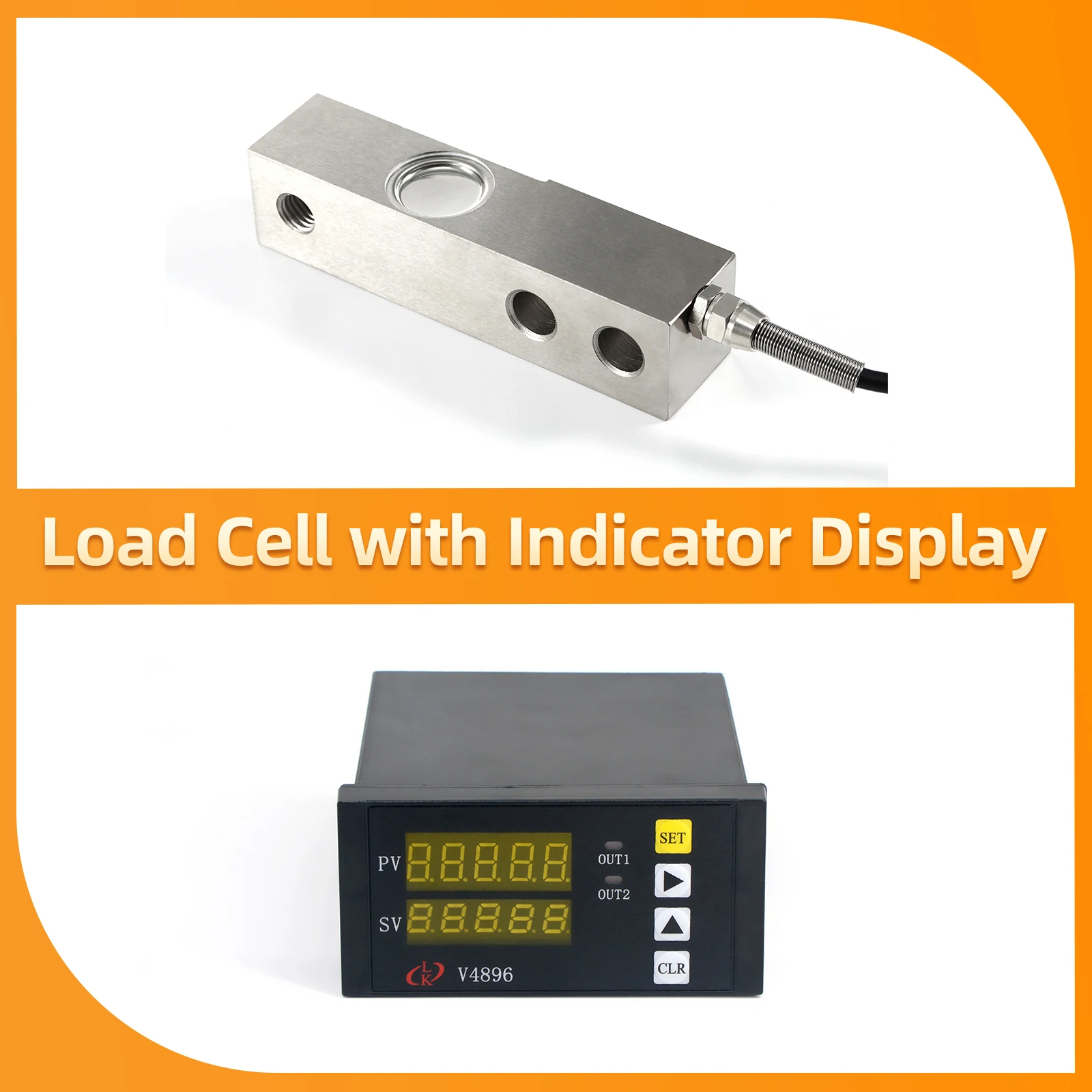 

Load Cell Sensor with Indicator Display Compression and Tension Load Cells for Force Measurement 200KG 300KG 500KG 1T 2T 3T