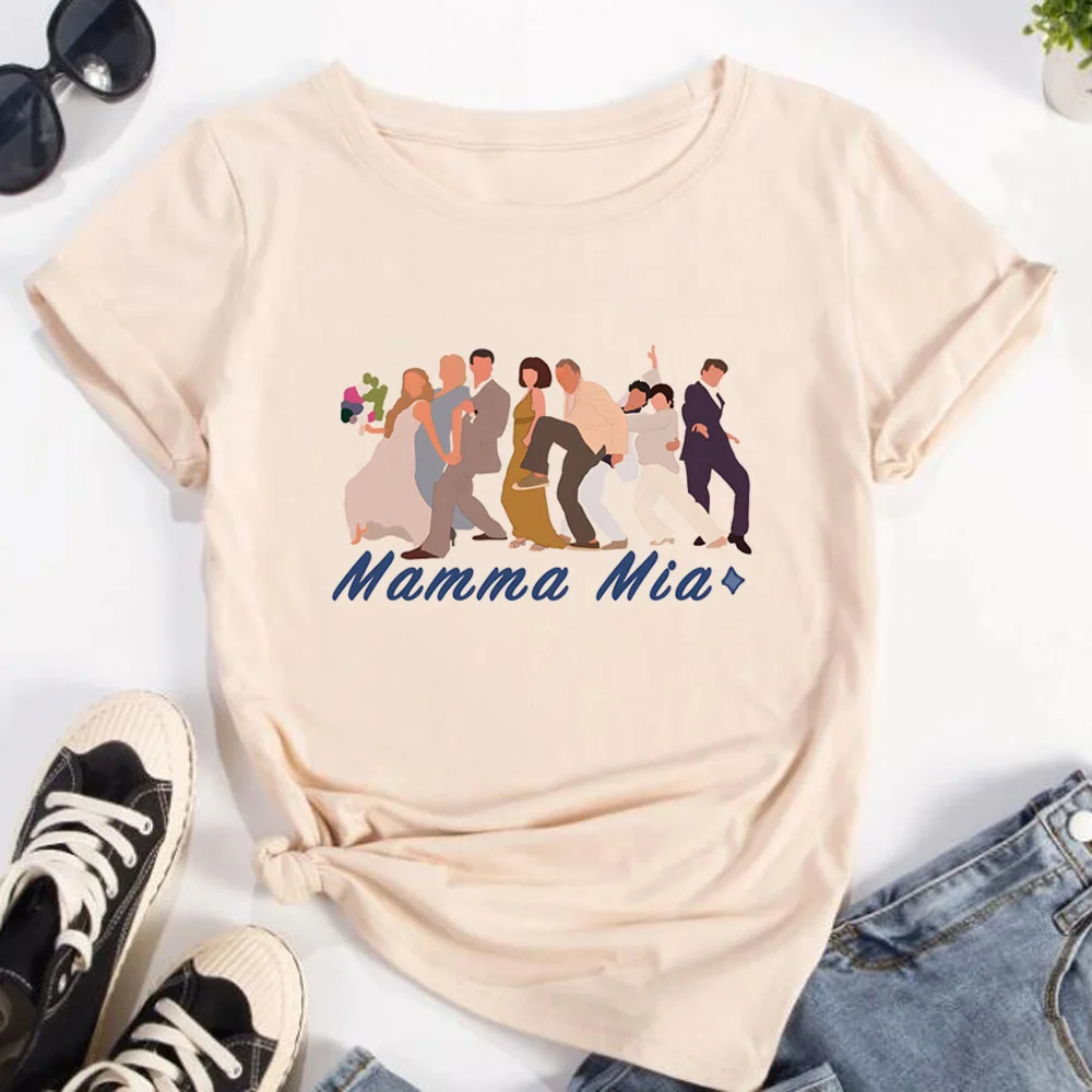 Mamma Mia top women summer t shirt female anime clothes