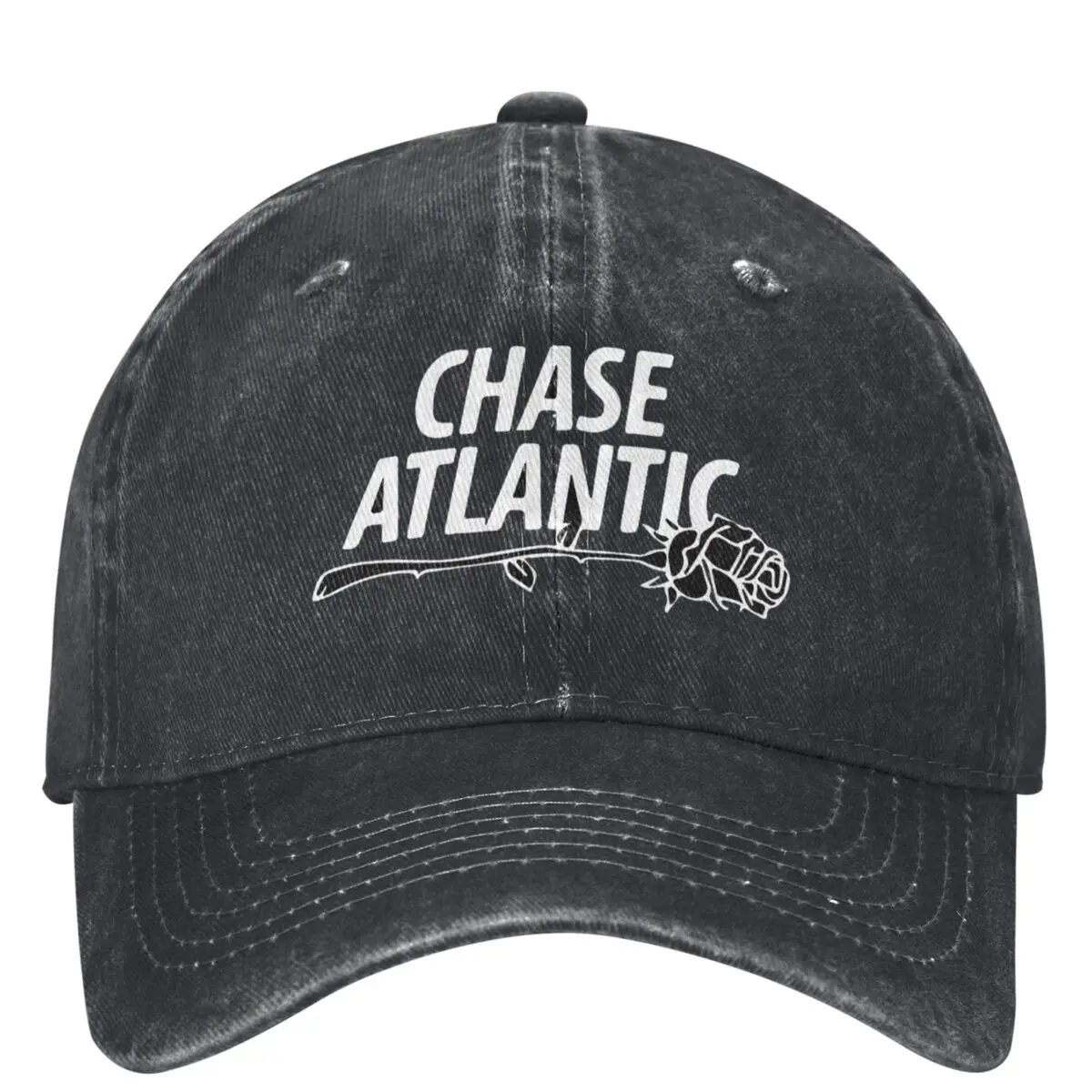 Chase Atlantic Music Band Logo Washed Baseball Cap Rose Casual Trucker Hat Summer Men Hunting Camping Sunscreen Snapback Cap