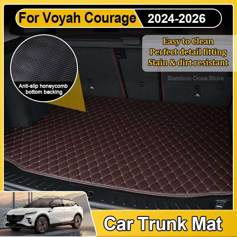 Tapis de coffre pour Voyah Courage Zhiyin 2024 2025 2026, protection anti-salissure, imperméable, facile à nettoyer, accessoires intérieurs de voiture