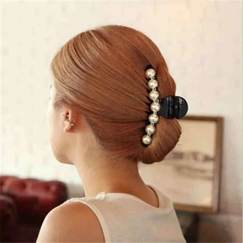 

1Pc White Pearls Rhinestones Decoration Headdress Hairpin Women Fashion Hair Clips
