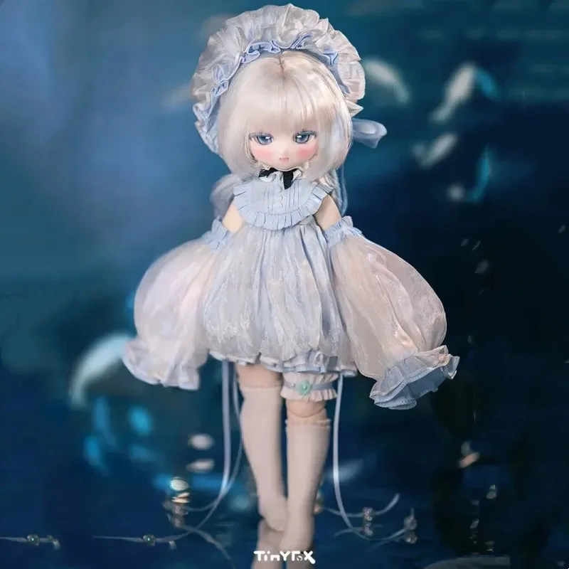 Tinyfox Genuine 2D Anime Peripheral BJD 6 Points Doll Mid Sea Moon Aurelia Bubble Jellyfish Mjd Dolls With Movable Joints