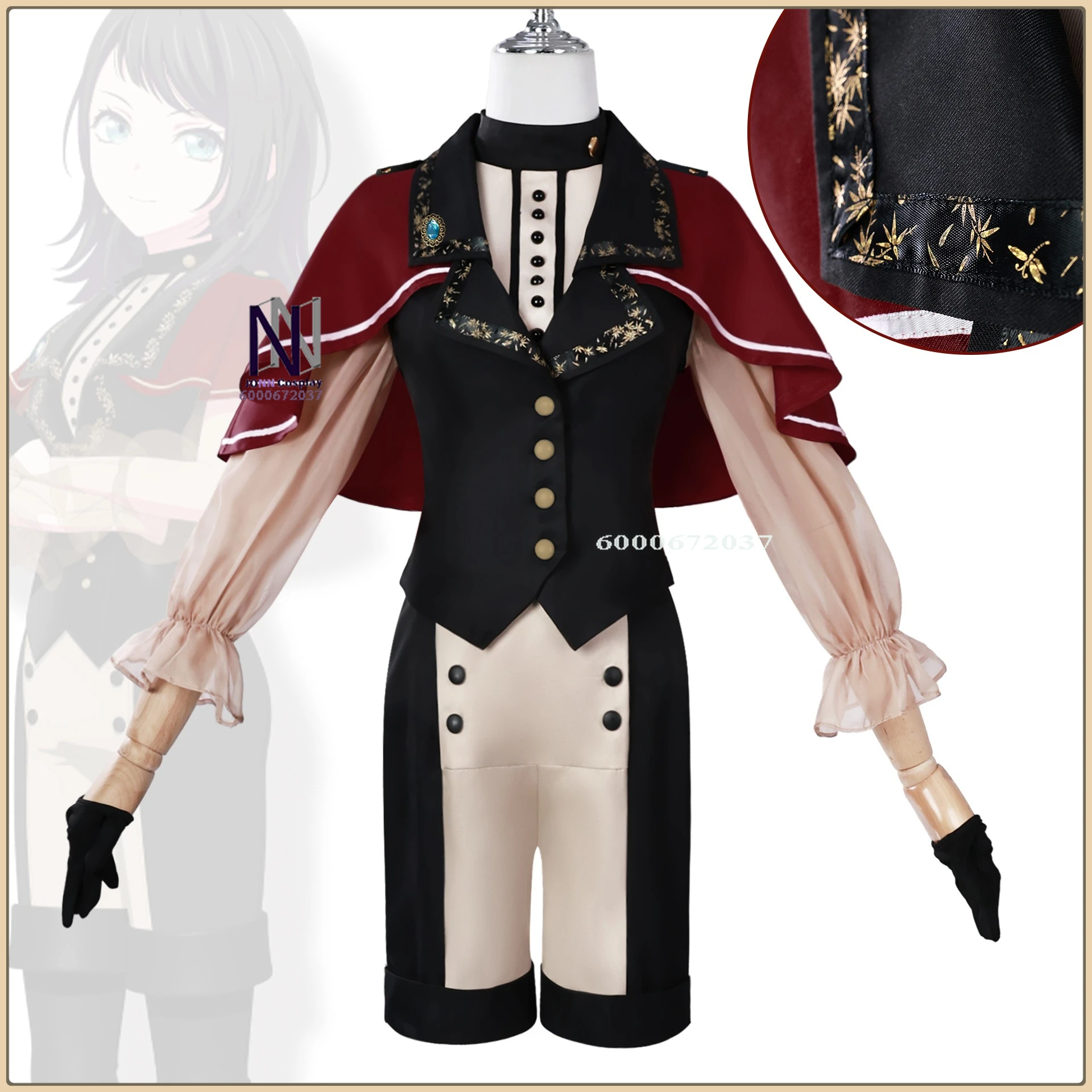

Popular Kairi Yawata Cosplay Costume (Band Style) Ruffled Lace Collar Stage Uniform High Quality Cosplay Outfit (Female Adult)