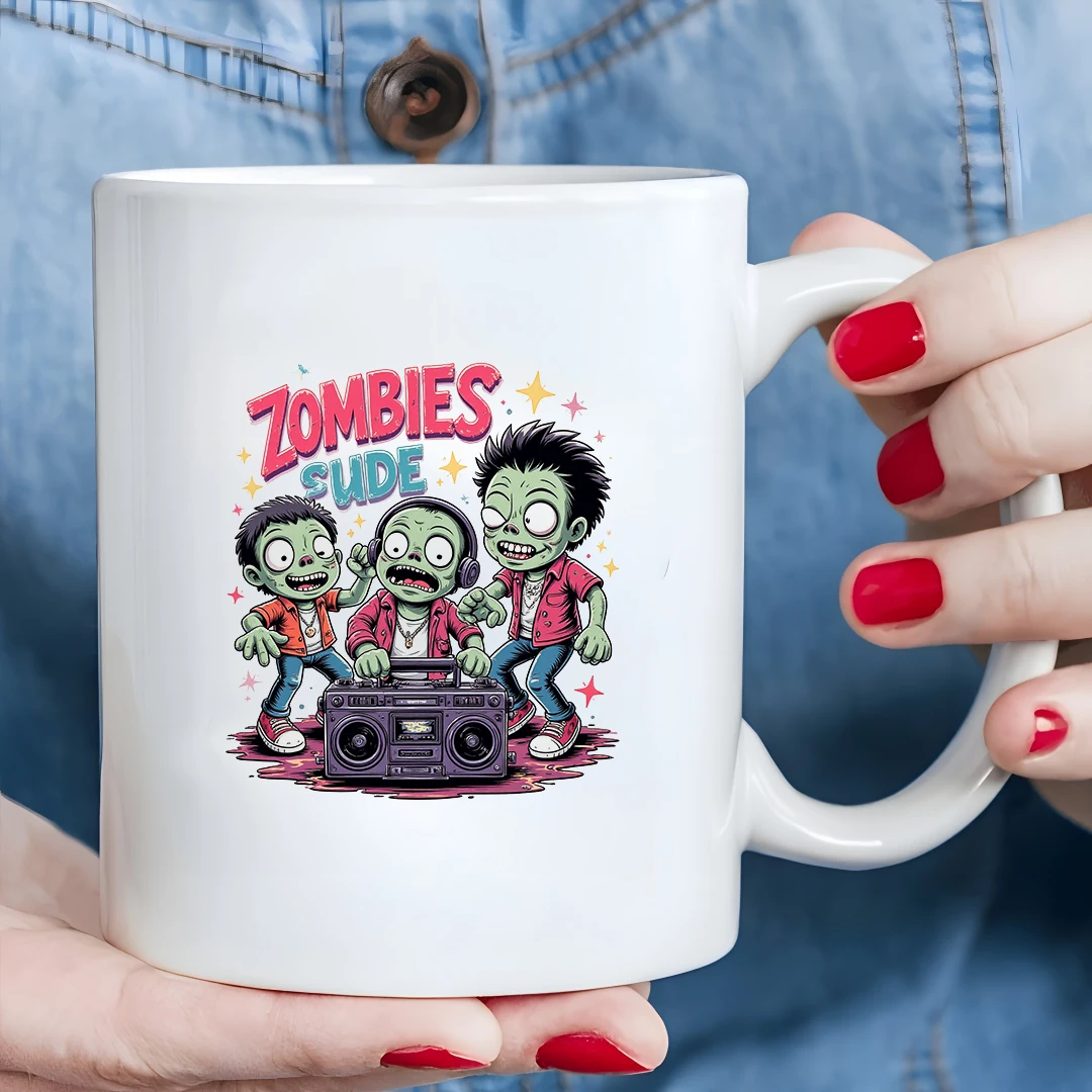 كوب سعة 11 أونصة + كوب حفلات موسيقى زومبي + كوب مشروبات باردة وساخنة للأطفال - هدية عيد الميلاد للعائلة والمكتب #1