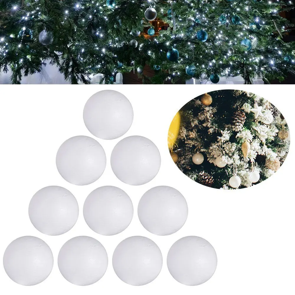 Home Decoration Mini Foam Balls Polystyrene Round Christmas Balls White Christmas Ornaments Xmas