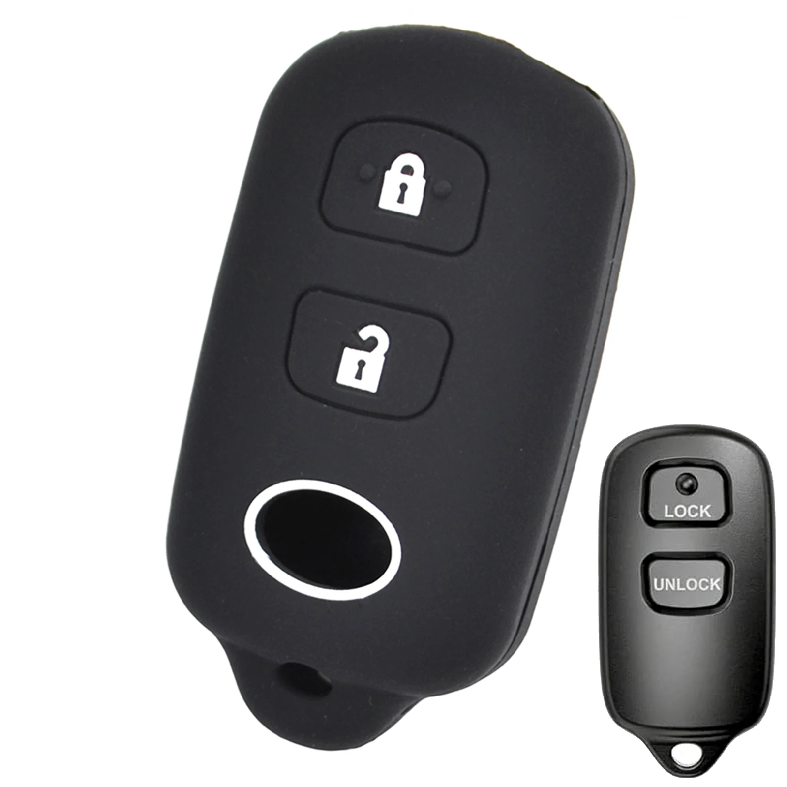 Remote Key Fob Cover Silicone Case For Toyota Avalon Camry Corolla RAV4 Highlander Tacoma Tundra 4Runner Prius Yaris Sienna