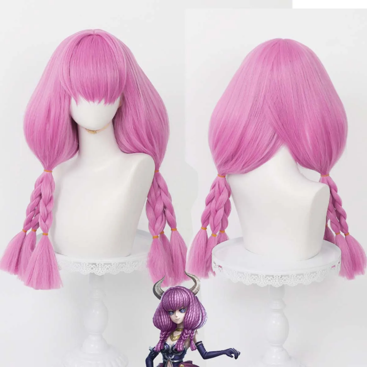 Women Game Identity Ⅴ Cosplay Aura Cosplay Long Double Braid Heat Resistant Hair Wig