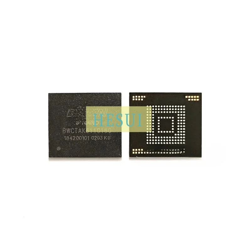 Used&Not NEW&Send after Measure BWCTAK611G16G version 5.0 eMMC flash memory particles, memory chips 0-10
