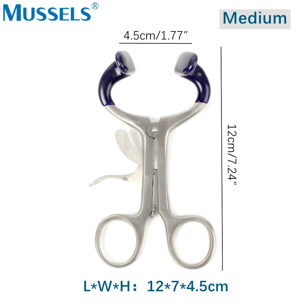 Stainless Steel Oral Cheek Lip Retractor Dental Mouth Opener Gag Plier Clamp Surgery Expander Orthodontic Dentist Exam Spreader