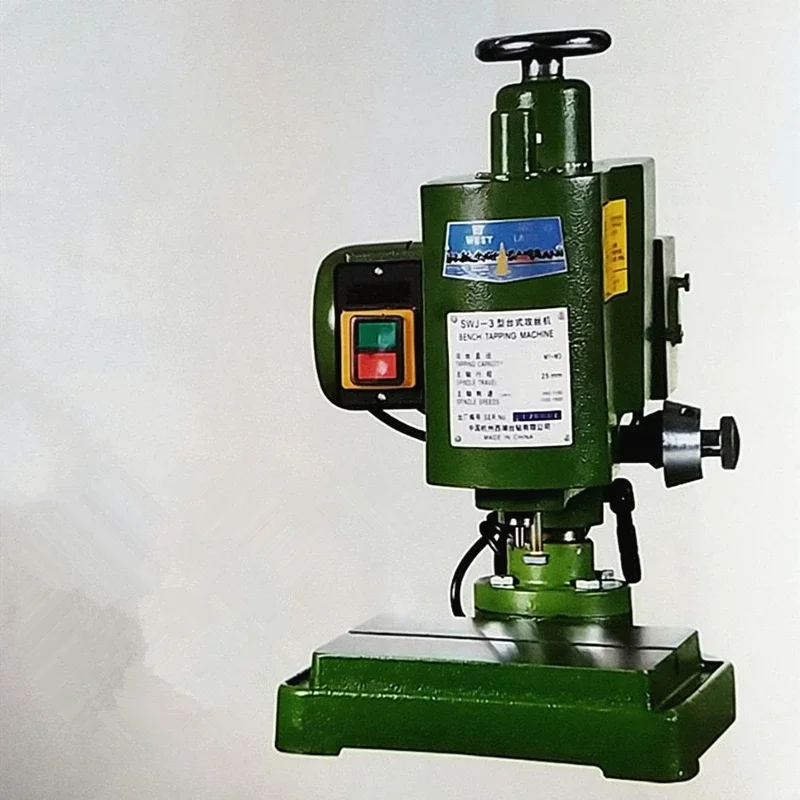 Imagem -06 - Banco Industrial de Perfuração Thread Tapping Making Machine Desktop Pequeno Tapping Equipamento com Spindle Velocidade Series Swj3 Swj-3a