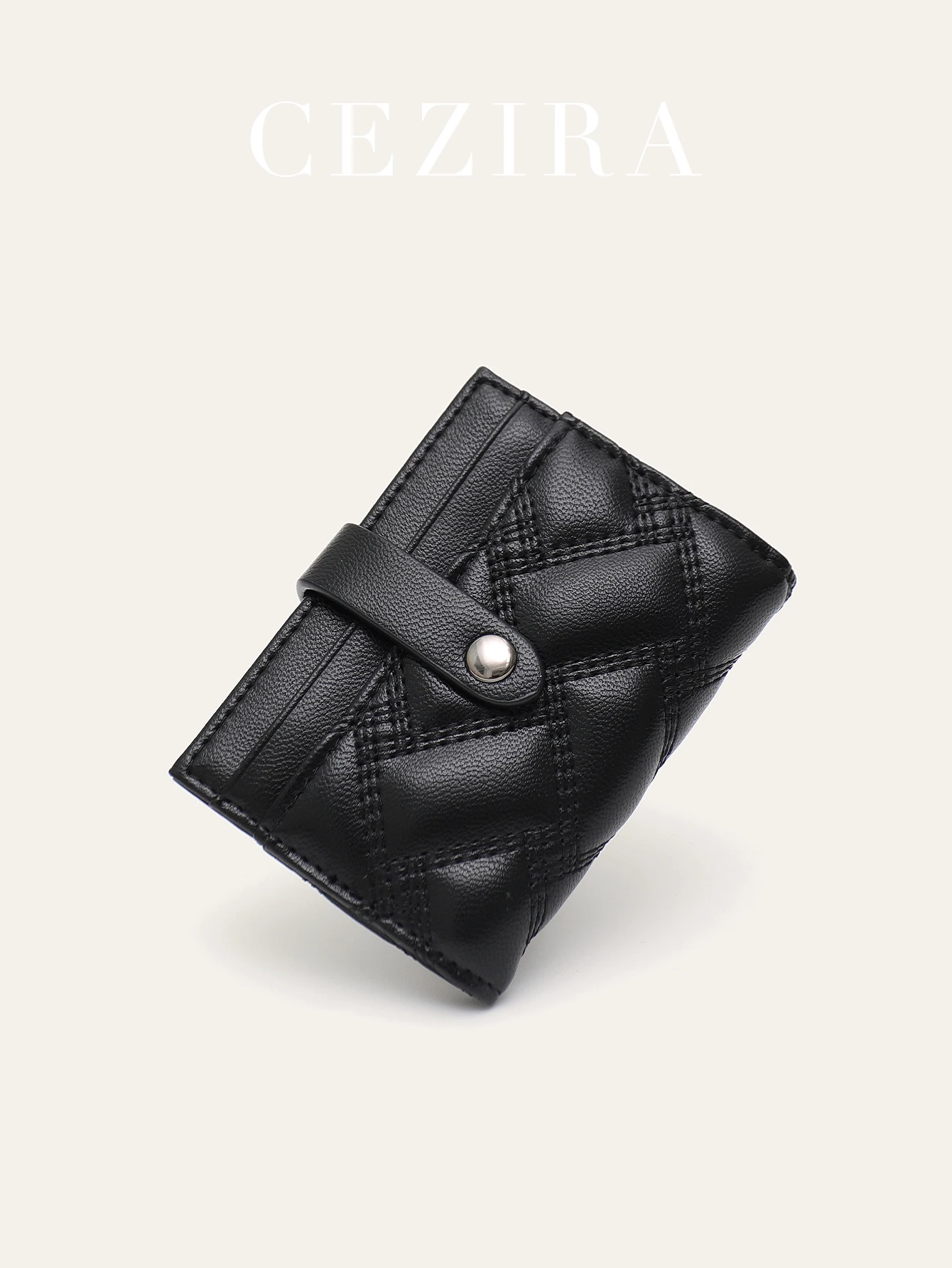 Women's Elegant PU Vegan Leather Credit Card Holder Fashion Bifold Short Wallet Multi Card Slots Functional Portable Purse