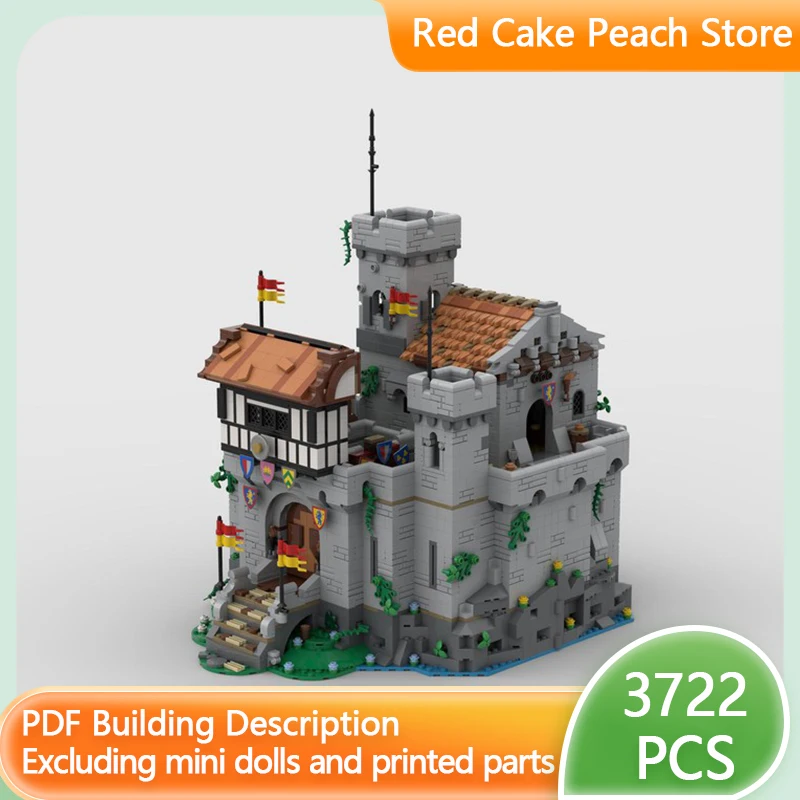 Medieval Castle Model MOC Building Bricks Castle Sentry Station Modular Technology Gifts Holiday Assemble Children Toys Suit