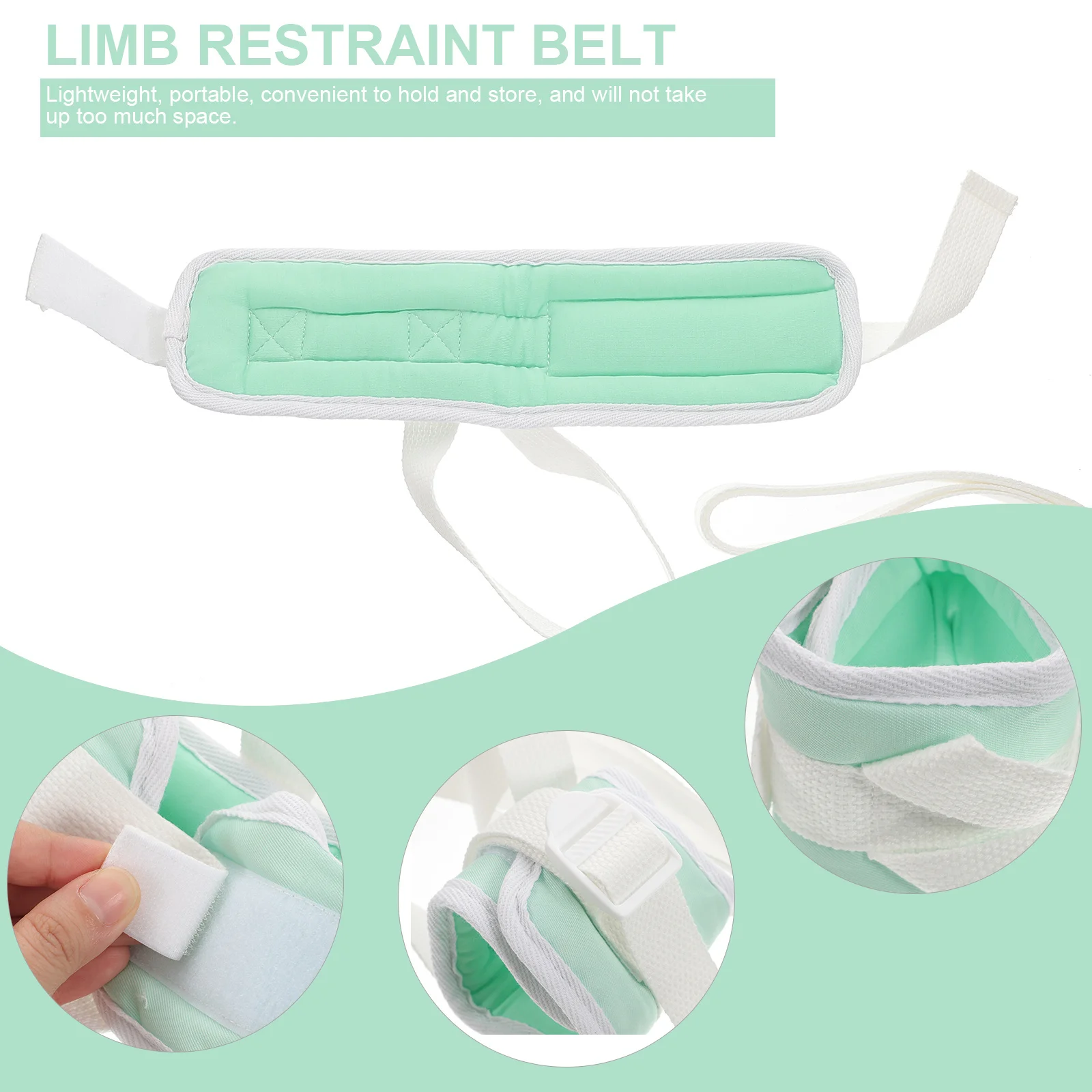 

2Pcs Medical Wrist Ankle Straps Adjustable Patient Fixed Bands Safety Protection for Hospital Fall Prevention