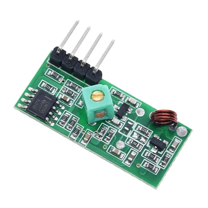 Módulo receptor inalámbrico RF de 433 MHz, kit transmisor de 433 MHz, 2 piezas, antena de resorte de 433 M Hz, compatible con Arduino