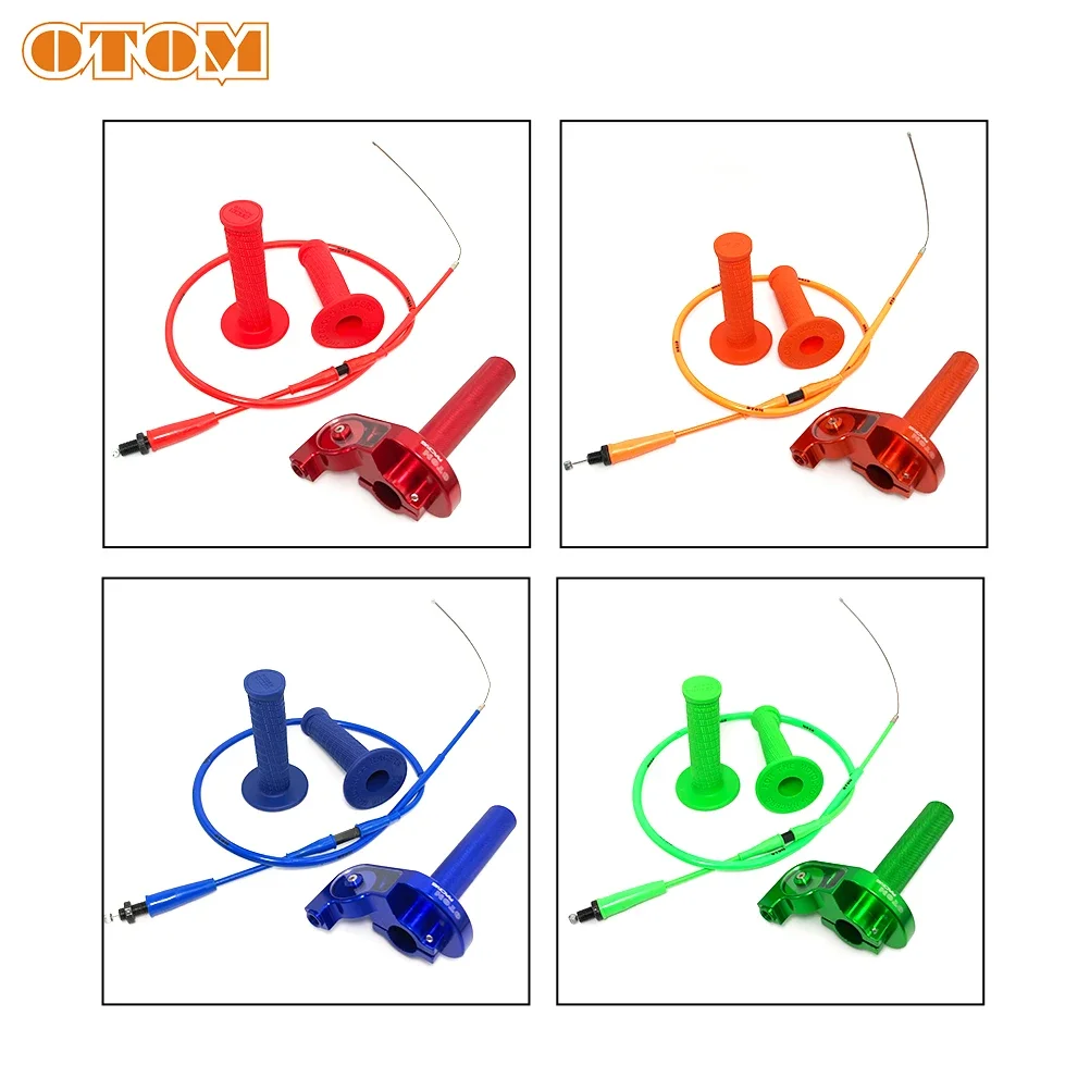 

OTOM Motocross 7/8" 22mm CNC Throttle Handlebar Grip Twist Cable Wire For HONDA CB CG 125 145 150 200 230 Motorcycle Accessories