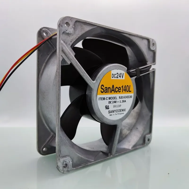 Fan for SanAce140L Sanyo 9LB1424S5J80 9LB1424S502 Servo Machinery and Air Compressor