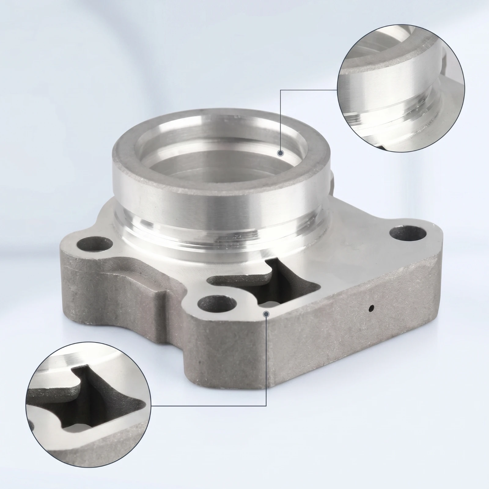 Cooling Pump Base Machined Outboard Cooling Pump Base Impeller Kit Corrosion-Resistant Efficient for Boat Mechanics