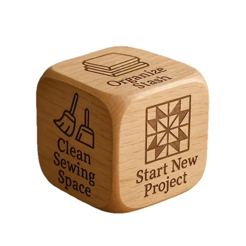 1Pcs/set New Handmade Wooden Quilting Decision Dice Sewing Decision Dice