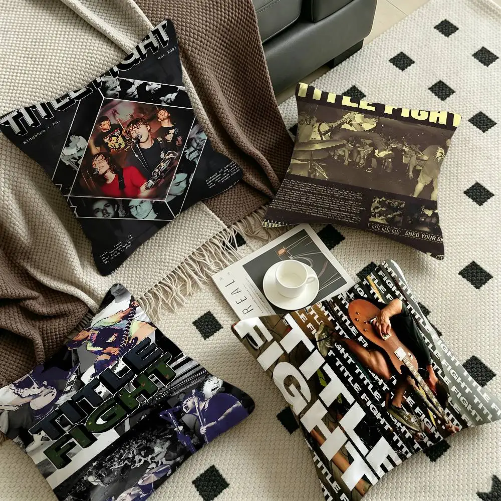 Band T-Title Fight  Pillow Cushion Cover Pillowcase Living Room Sofa Home Decor Customized
