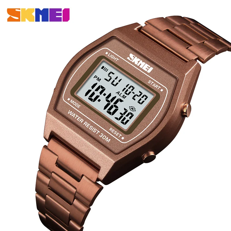 

SKMEI Outdoor Sport Luxury Digital Wristwatch Men Fashion Watch Alloy Strap Business Watches 12/24 hours Relogio Masculino