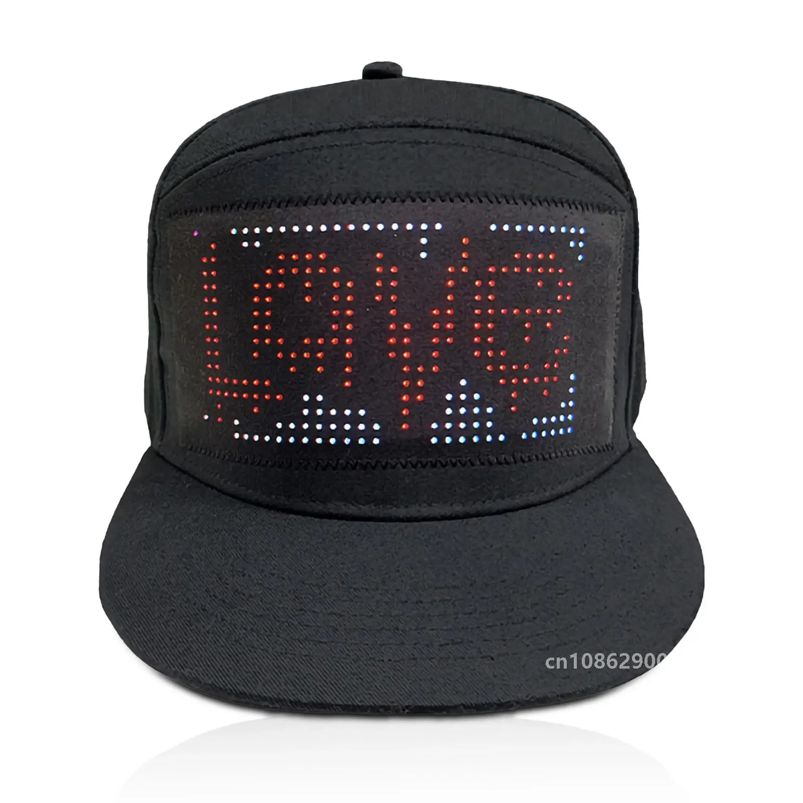 Led Baseball Cap Bluetooth App Control Usb Rechargeable Scrolling Message Display Board Hip Hop Glowing Hat Atmosphere Hat