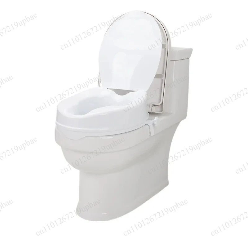 Plastic Raised Toilet Seat for Elderly Stable Contoured Height Extender Pad Bathroom Safety Booster Cushion