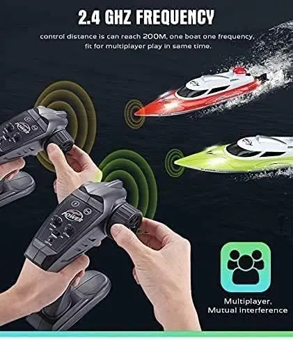 Grote 18,5" (47 cm) 35 km/u Afstandsbediening Boot 2,4 GHz Motorboot Race Giant RC met Pilot Lights Onderzeeër Bootmodel voor Motor