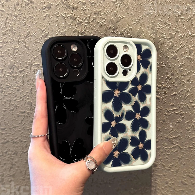 حافظة لهاتف آيفون 16 16E 15 14 13 12 11 Pro Max X XR XS 7 8 16 Plus غطاء ناعم مقاوم للصدمات