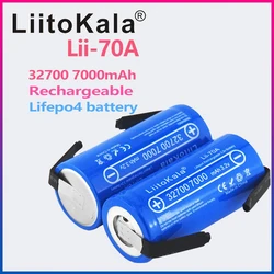 3.2V LiitoKala 32700 7000mAh Lii-70A batteria LiFePO4 35A batteria a scarica continua massima 55A batteria ad alta potenza + fogli di nichel