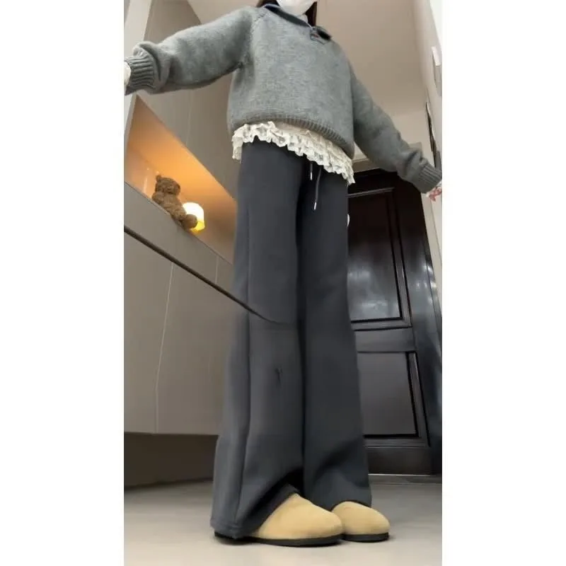 

Брюки Bootcut, черные женские брюки в стиле эмо, японская уличная одежда для отдыха, контрастная однотонная вязаная хлопковая вельветовая джинсовая рабочая одежда в стиле милитари