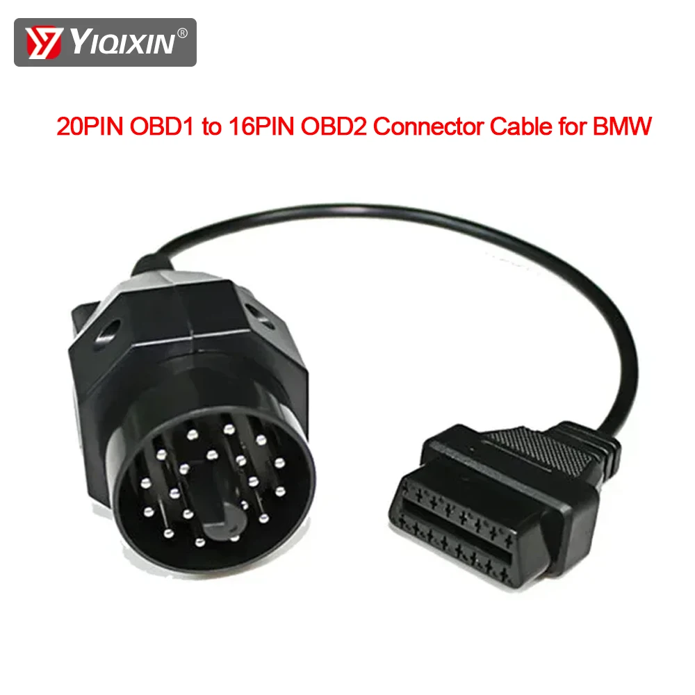 

OBDII Adapter For BMW E36 E39 E30 F20 X5 Z3 E53 i3 For BMW 20 Pin to OBD2 16 PIN Interface Cable Connector Car Diagnostic Cable