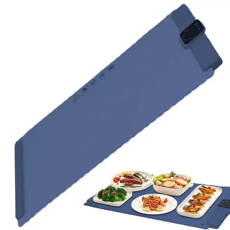 

Silicone Electric Warming Tray Extra Large Folding Soft Food Insulation Board 25.98x15.35 Inches Food Warmer Mat For Gatherings