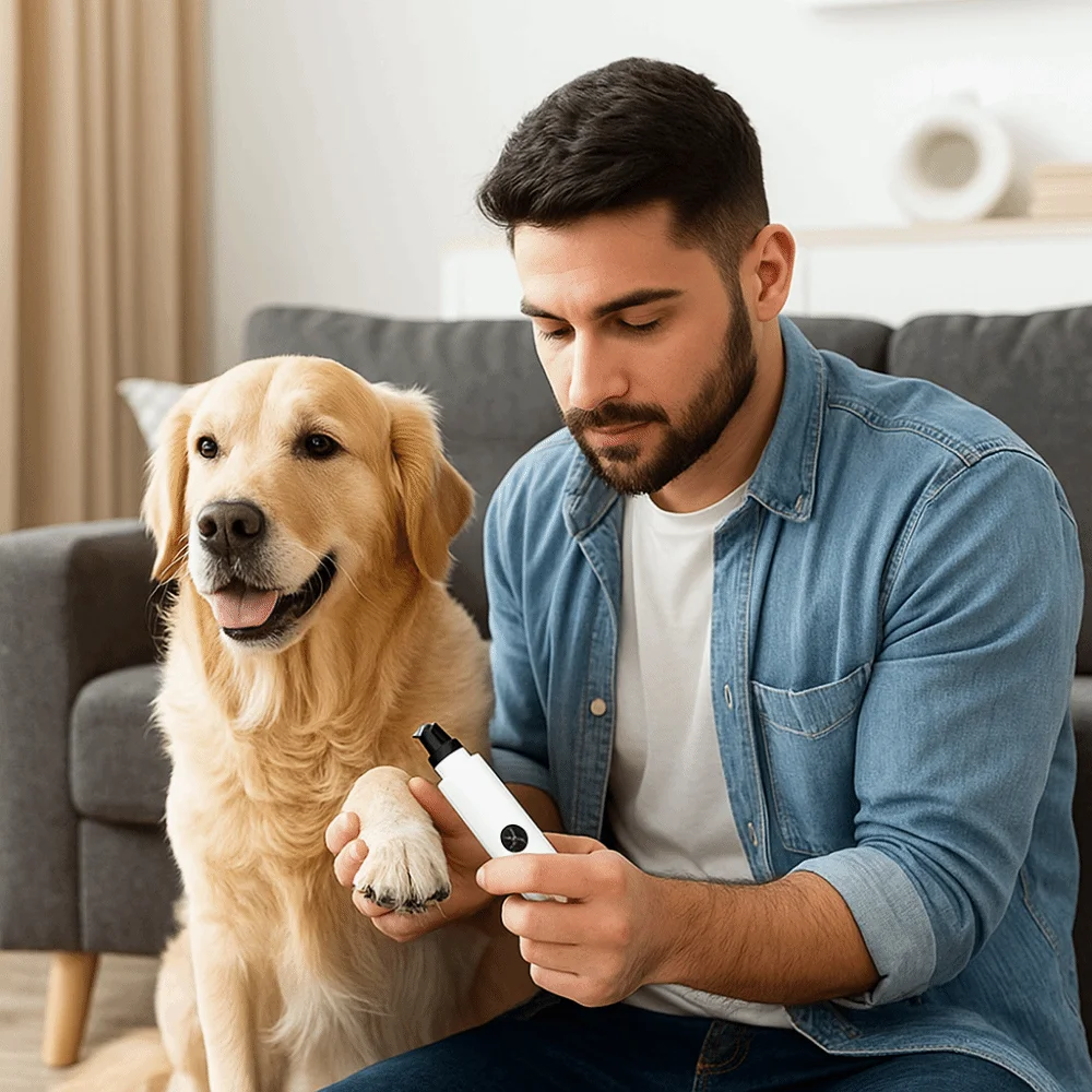 

3 Colors Electric Pet Nail Grinder Quiet Safe Pet Nail Clipper with LED USB Charging Pet Nail Trimmer for Grooming Cleaning